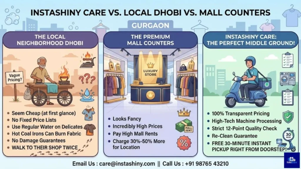 How Does InstaShiny Compare to Local Dhobi and Mall Pricing